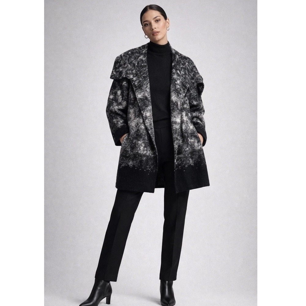 Women's Paraphrase Open Front Coat– Textured Knit